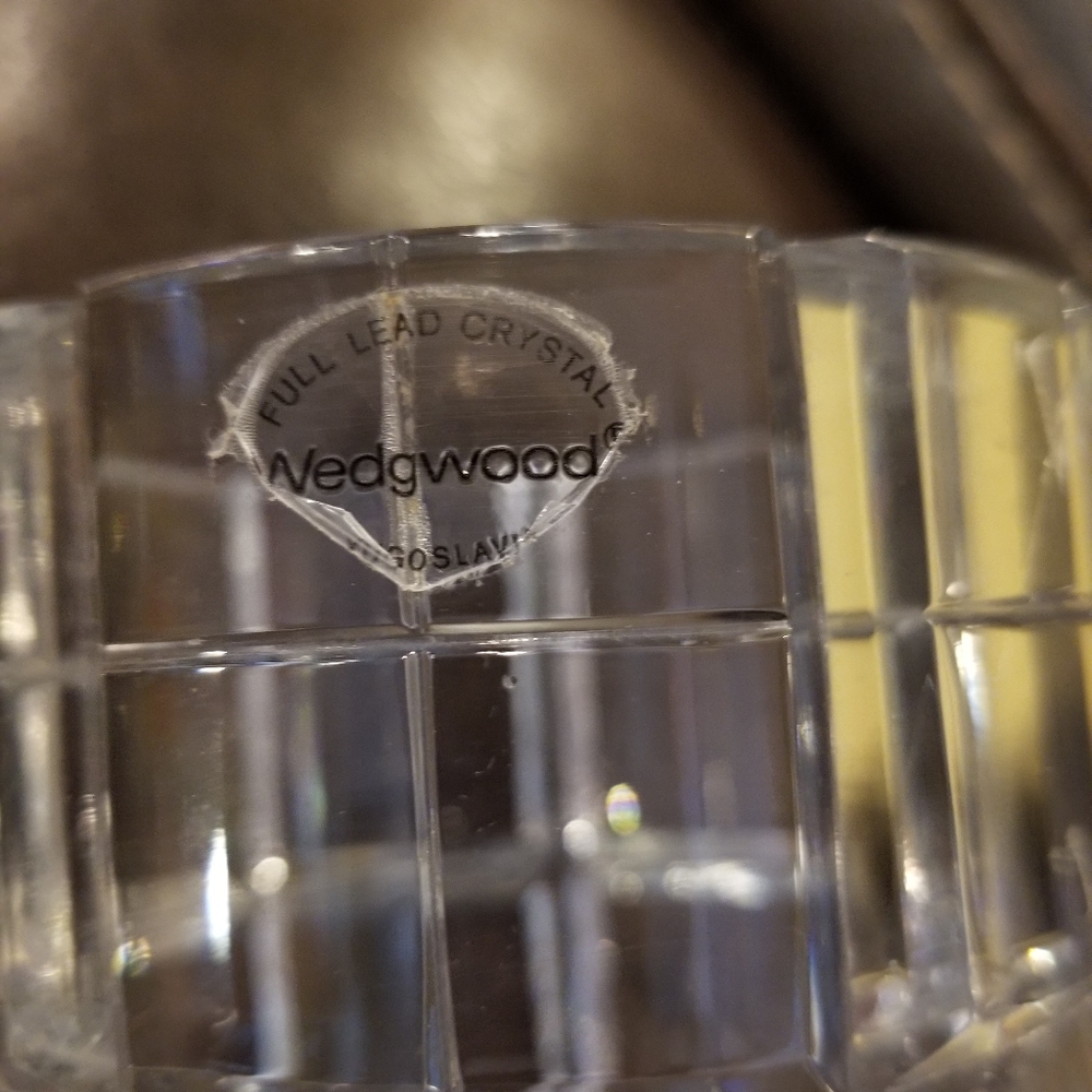 Heavy Wedgwood Cut Crystal Signed Vase 11" - Picture 3 of 15